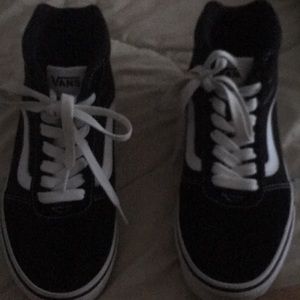 Black and white Hightop vans